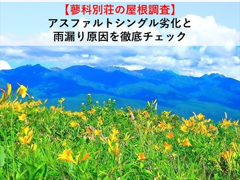 【蓼科別荘の屋根調査】アスファルトシングル劣化と雨漏り原因を徹底チェック