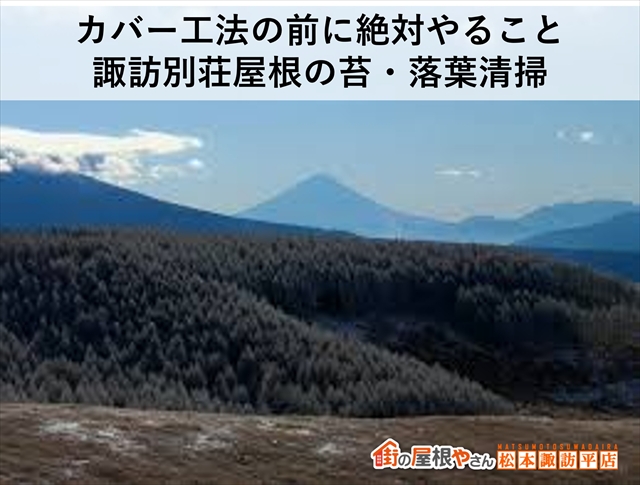 カバー工法の前に絶対やること｜諏訪地区別荘屋根の苔・落葉清掃