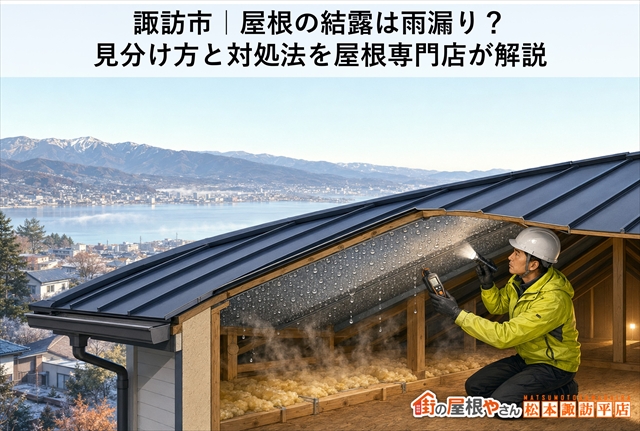 諏訪市｜屋根の結露は雨漏り？見分け方と対処法を屋根専門店が解説